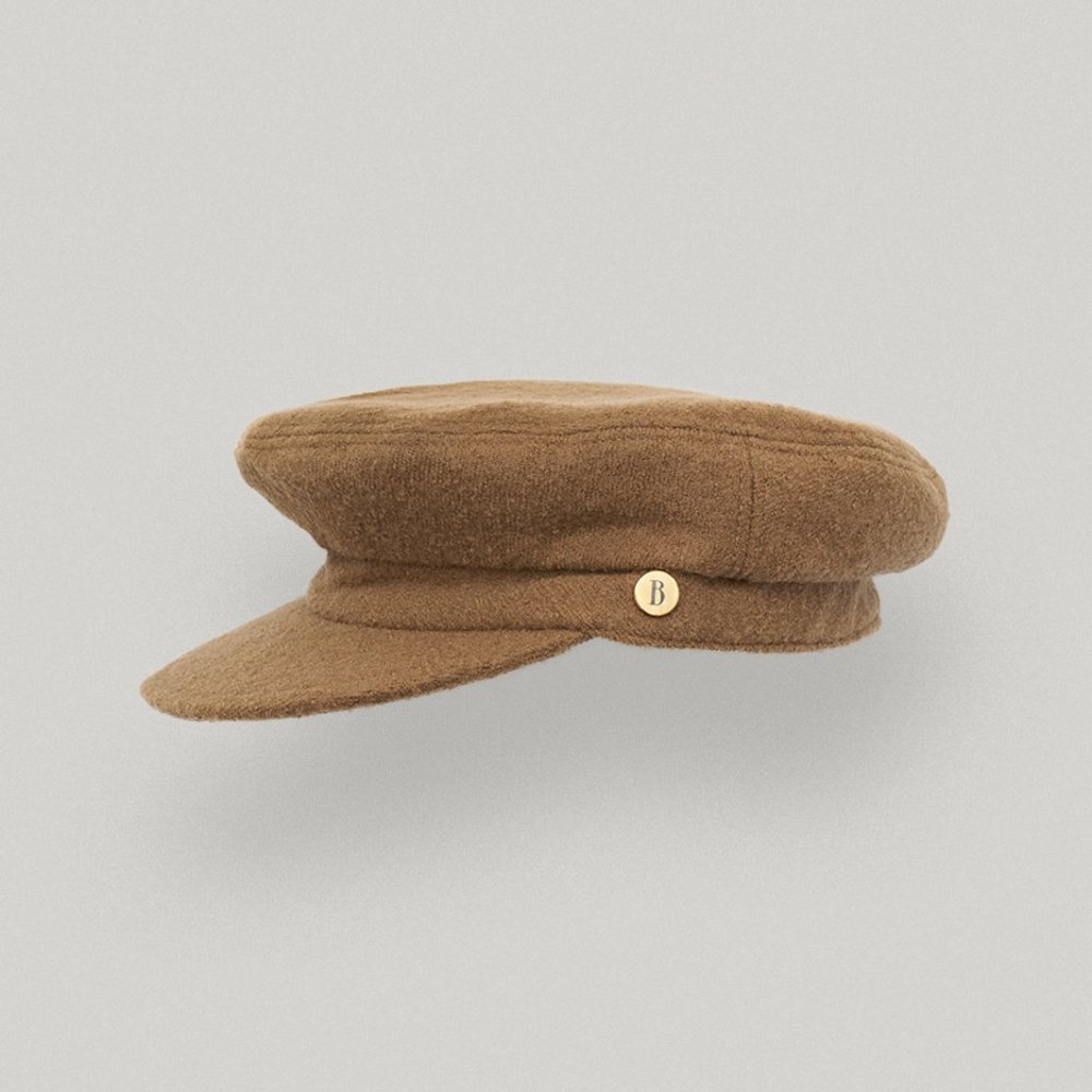 nwot Camel tan Margot Wool beret post boy Hat by STYLEM